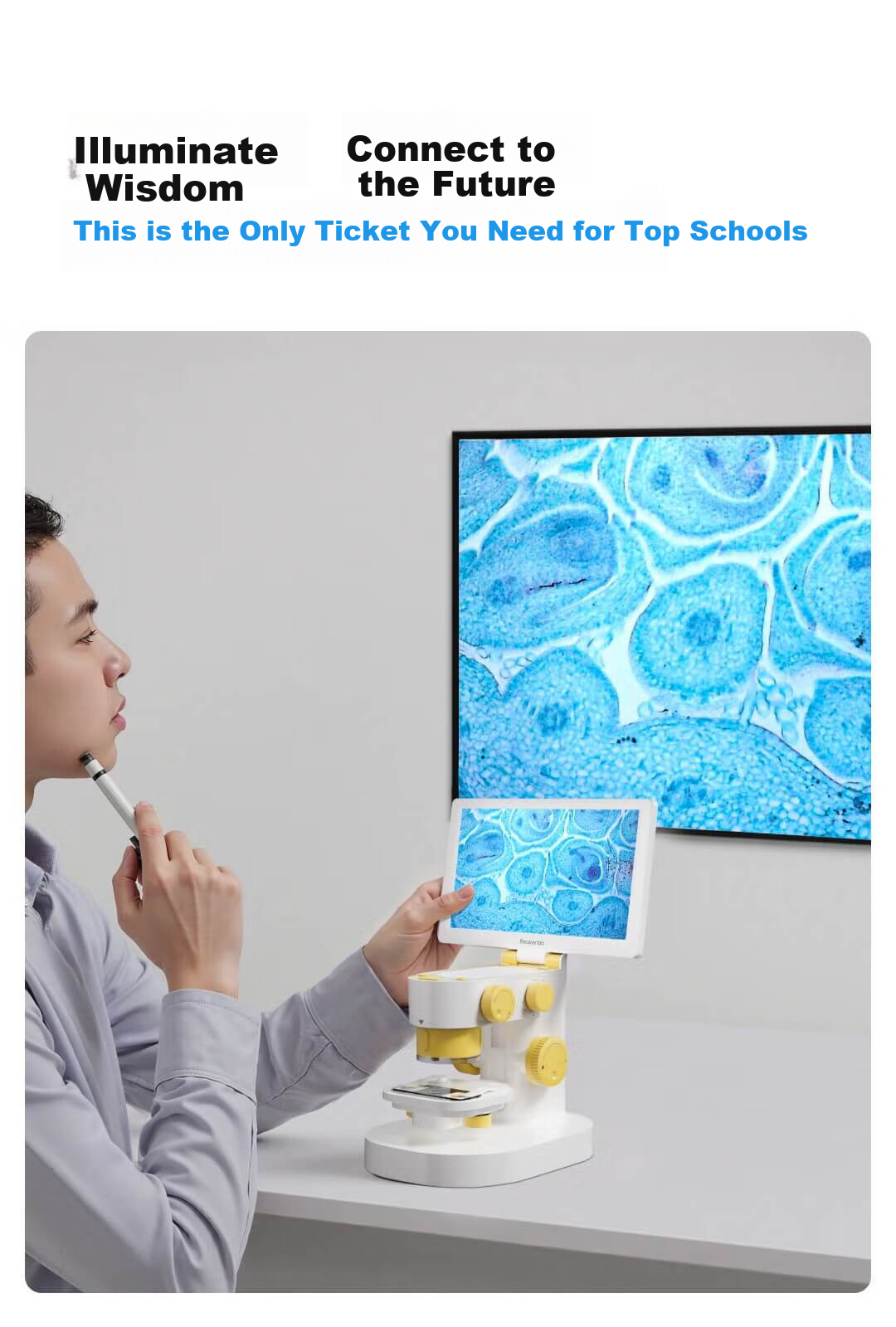 Dangdangli Intelligent Microscope, Professional High-Definition High-Magnification Optical And Electronic Microscope, Scientific Experiment, Birthday Gift for Boys And Girls 22