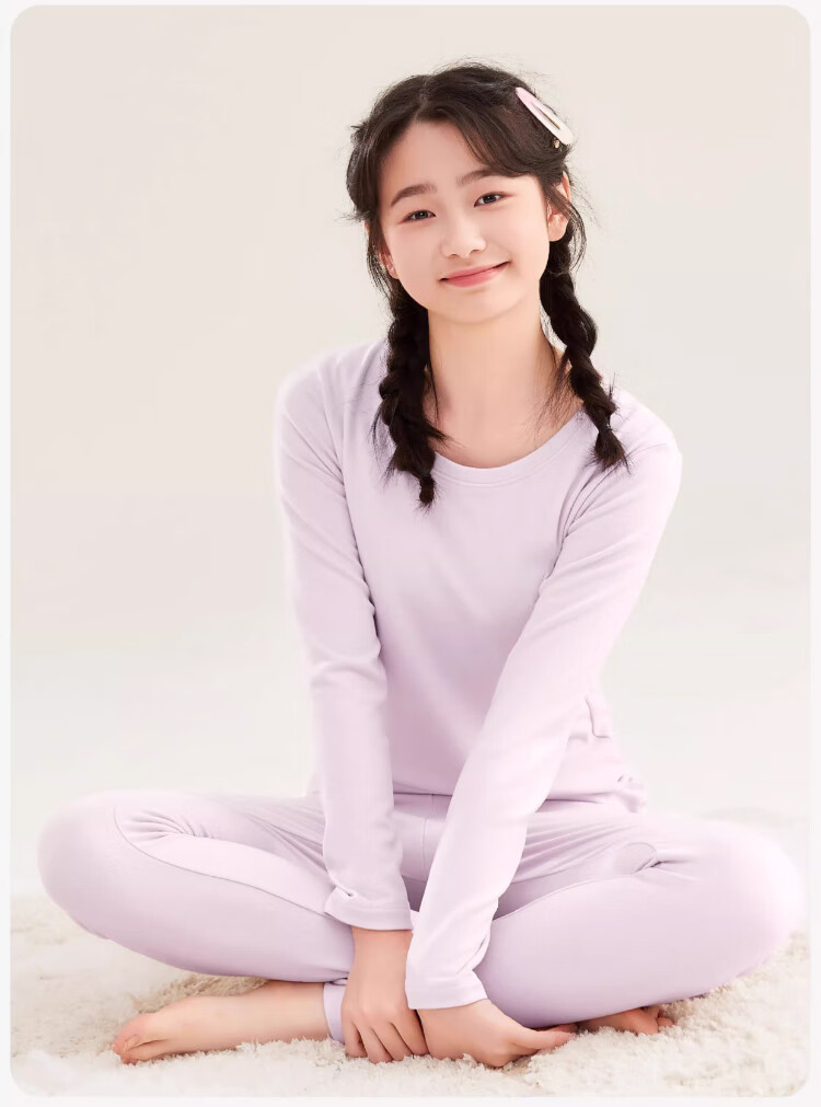 Langsha Junior High School Girls Autumn Winter Cotton Antibacterial Thermal Underwear Set for Teenagers and High School Students 14