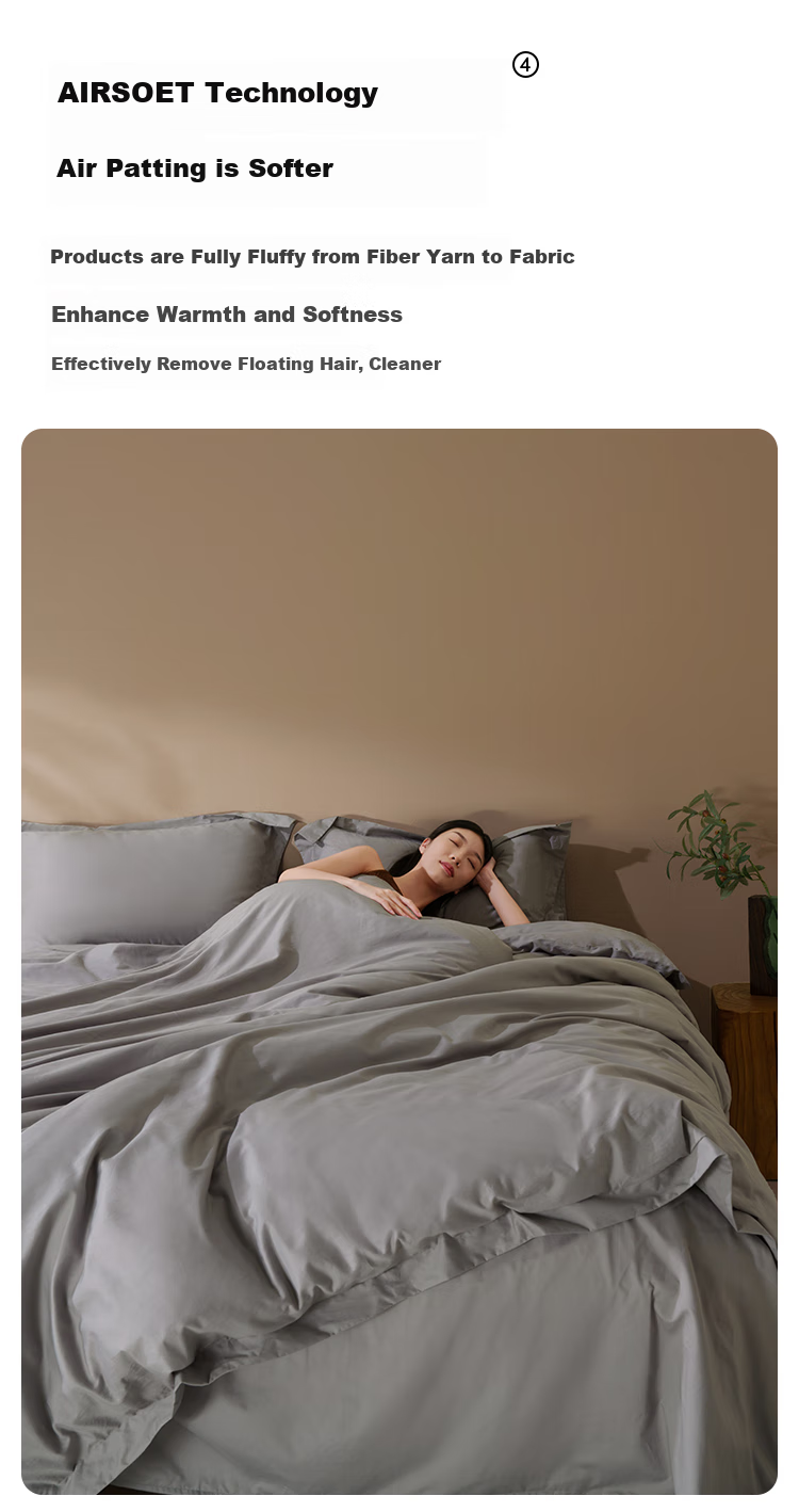 JD Original Italian Ceramic-Grind Four-Piece Bedding Set, 100-Count Long-Staple Cotton, Thick Brushed Fabric, Class A Pure Cotton, Winter Warmth, Bed Sheet Duvet Cover Pillowcases, Double Size 1.8m Dark Earth Gray 6