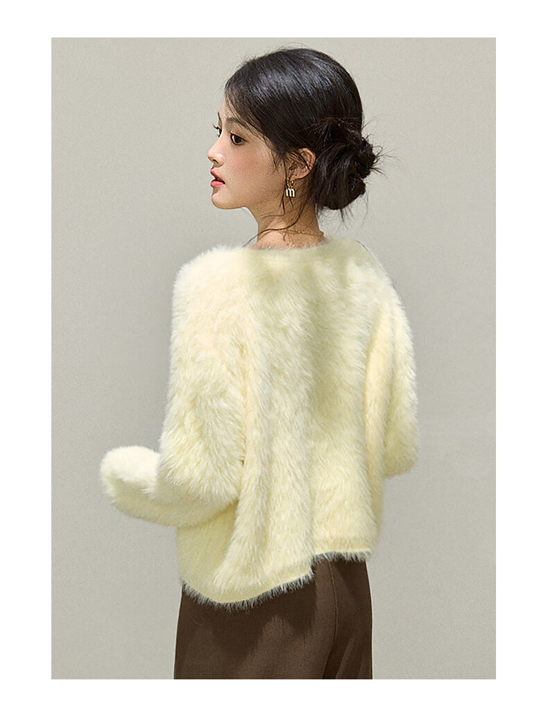 :CHOCOOLATE IT Bow Knit Sweater Women's Spring Autumn New Design Chanel Style Cardigan Pink One Size 12