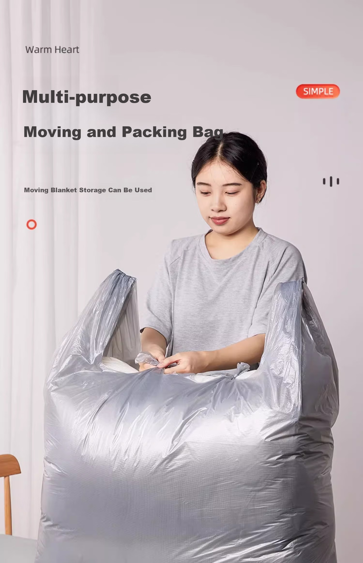 Jiadu Moving Packing Bags for Quilts And Clothes, Large Capacity Thickened Storage Bags for Organizing Clothes, Moving Essential Tool 1