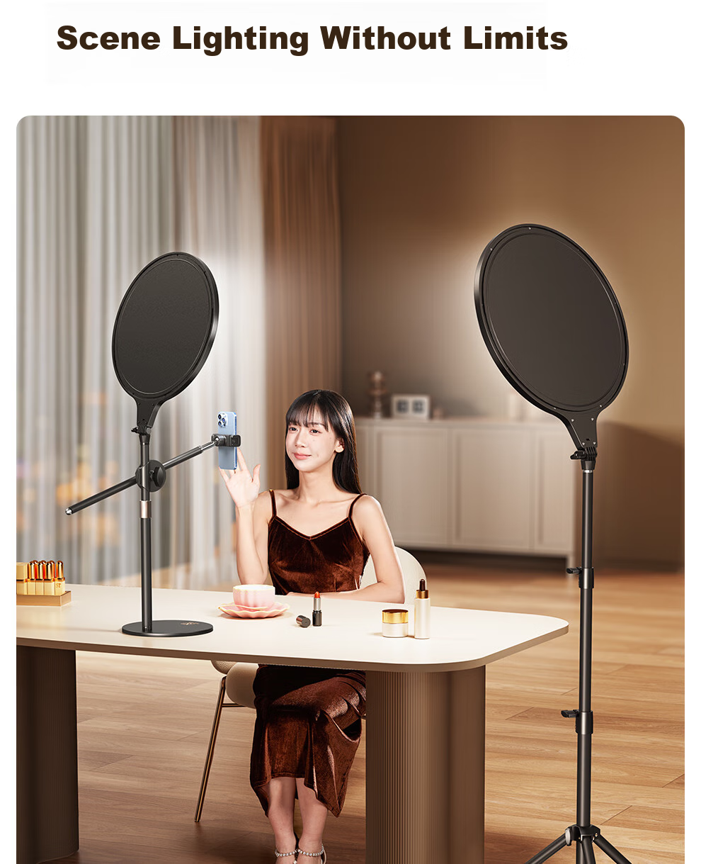 Xiaotian Live Streaming Fill Light, Studio-Specific Photography Fill Light, Indoor Photo And Video Lighting, Portrait Beauty Light, Live Streaming Specialized Lamp, Desktop Jewelry Face Light, Soft Light, Floor-Standing Light 22
