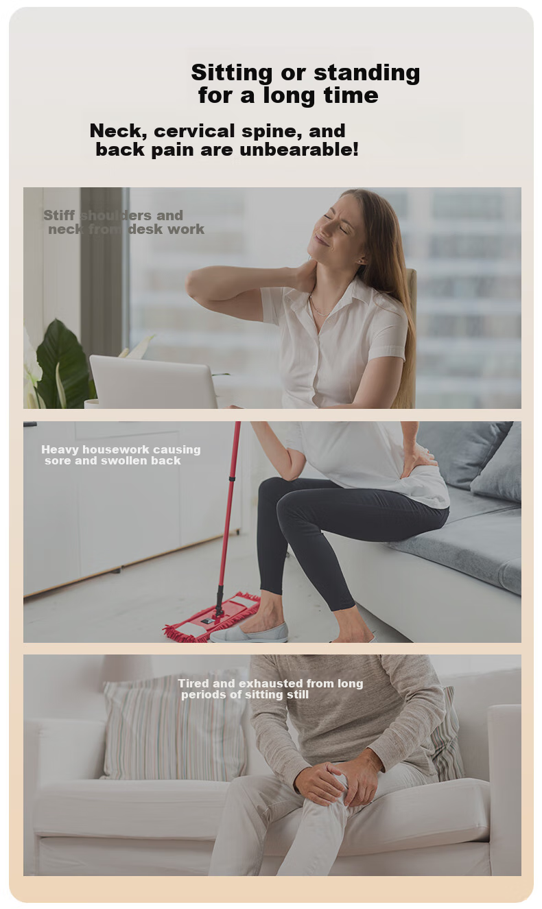 MIAOJIE MX07 Waist Massager, Walking-Style Back And Waist Massager, Kneading And Heating Pad, Lumbar Support Cushion, Spine Protection, Relieves Lower Back Muscle Strain, Gift for Parents 5