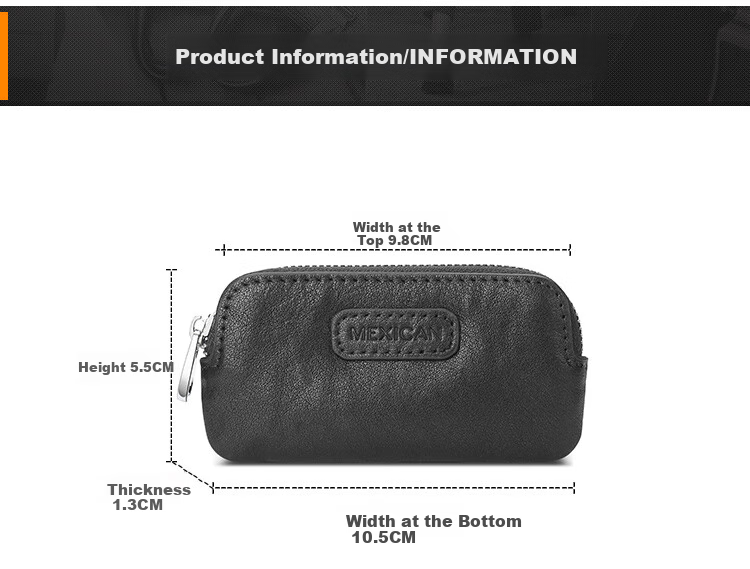 MEXICAN Car Key Case for Men And Women, Top-Grain Leather, Large Capacity, Multifunctional, Coin Purse, Lightweight, Home Use, Access Card Holder 8