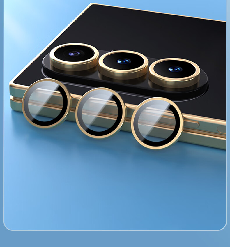 BLUEO Lens Protector for Samsung W26, High-Definition Clear Camera Film, Anti-Glare Precision Phone Screen Protector, Gold 8