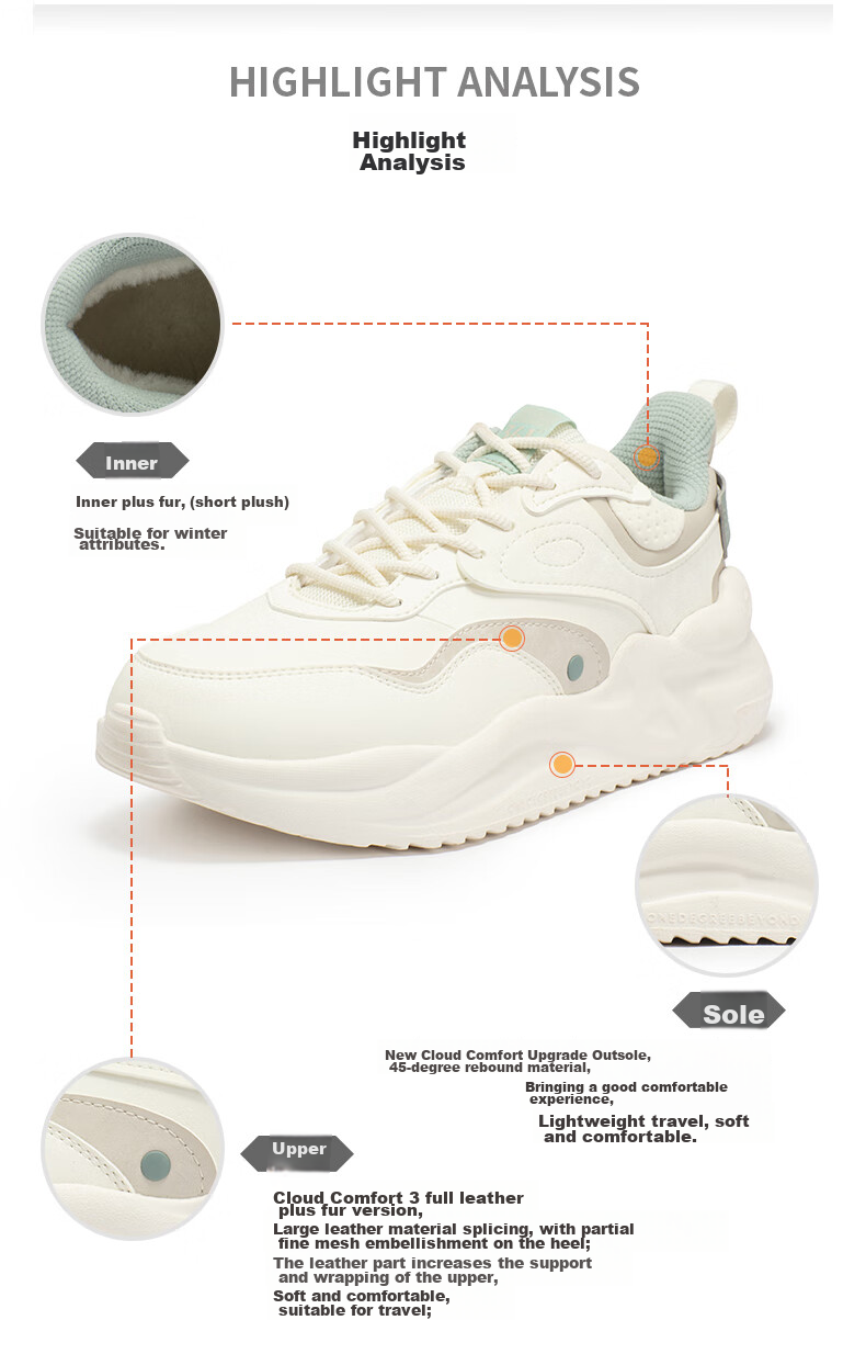 361° Women's Sneakers, Yunshu 3 Spring And Summer Retro Thick-Soled Casual Versatile Commuter Dad Shoes, 682316706-1 126