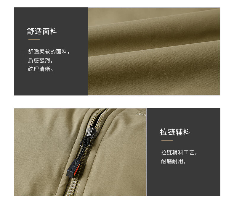 PLAYBOY Men's Cotton Jacket Autumn Winter Fleece Lined Warm Breathable Outdoor Casual Detachable Hood Coat Military Green M 2