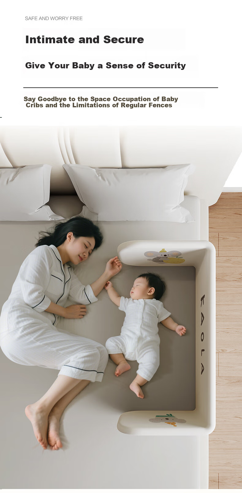 Nuofanya No-Installation Baby Safety Gate, Portable Foldable Barrier, Simple And Easy to Set Up, Dumbo Design, 1.8 Meters Per Panel 10