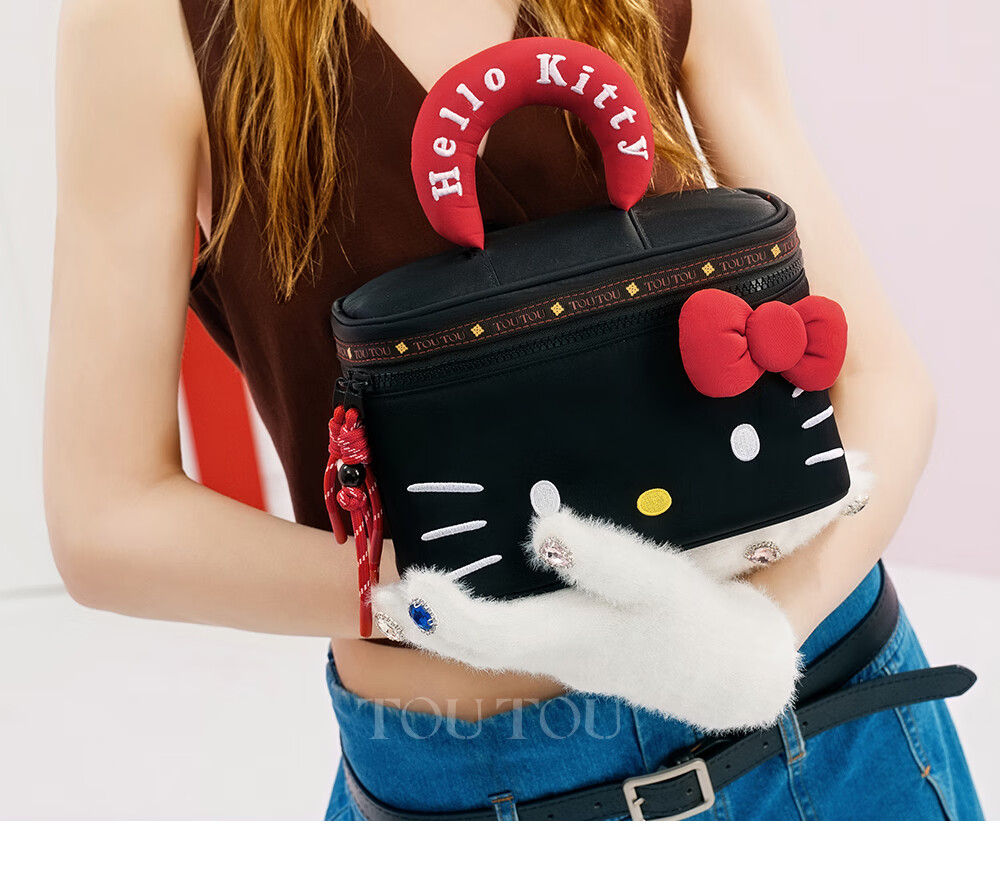 Toutou Hello Kitty Cosmetic Bag Toiletry Storage Pencil Case Children's Day Birthday Gift for Girlfriend 32