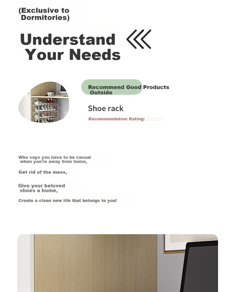 Leaijia Multi-Tier Shoe Rack, Simple Storage Shelf for Entryway, Reinforced And Widened Steel Tube Shoe Rack for Dormitory And Living Room 3