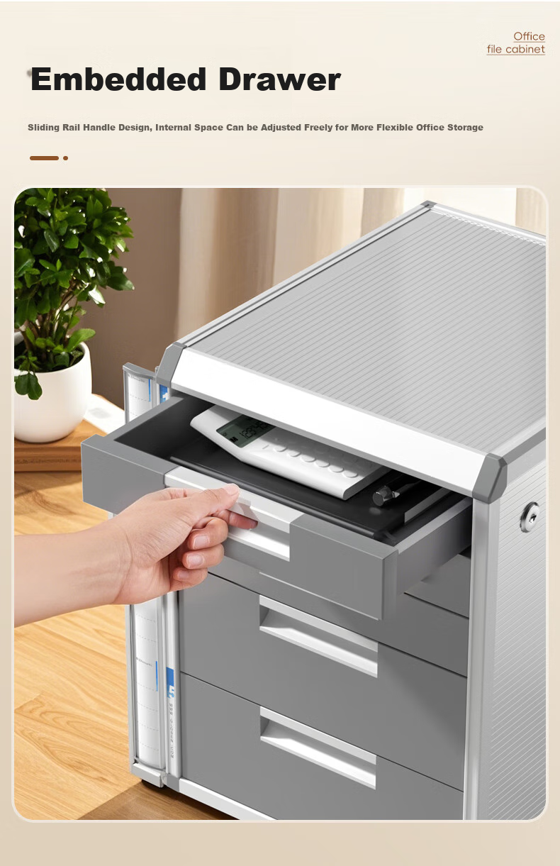 Jinlongxing Four-Tier File Cabinet, Desktop Office Storage Cabinet, Archive Cabinet, File Organizer Box, Office Supplies C99313C, Digital Full Network Low Price 9