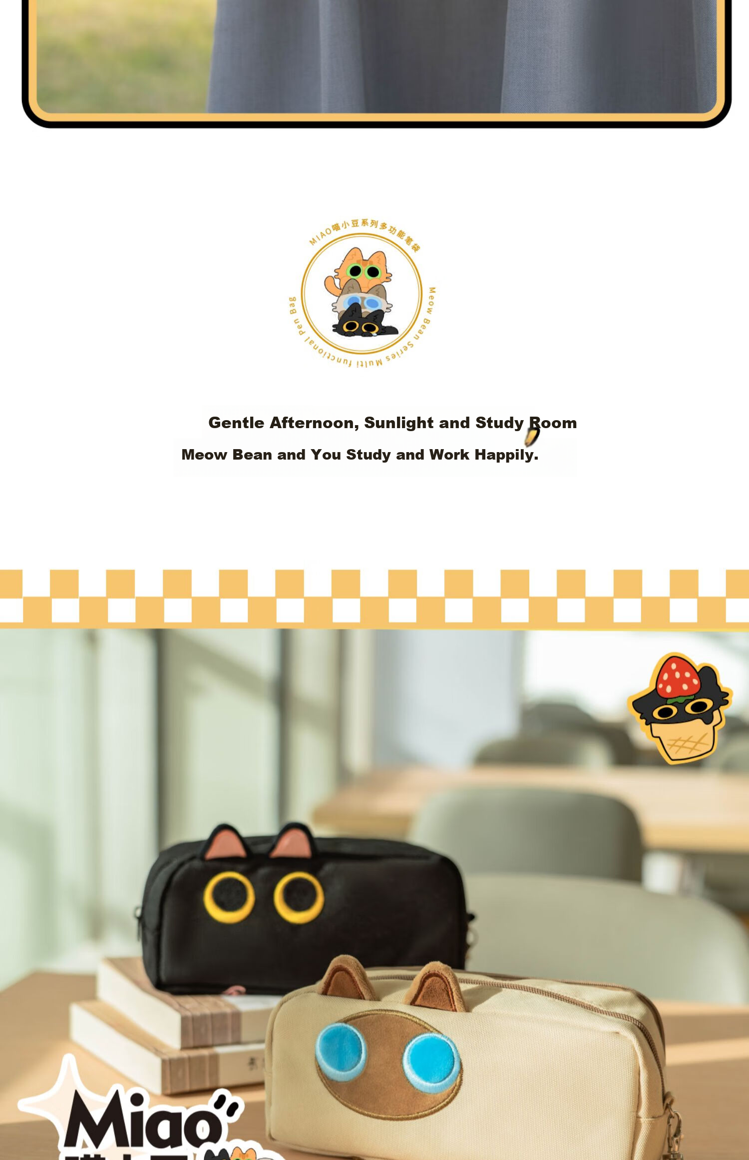 Hongdian Large Capacity Pencil Case for Middle School Girls, Stationery Pencil Box for Boys, New Style Stationery Pencil Case for College Students, Black Cat Plush Pencil Bag, Mysterious Black Cat, Back-To Season, Student Party 38