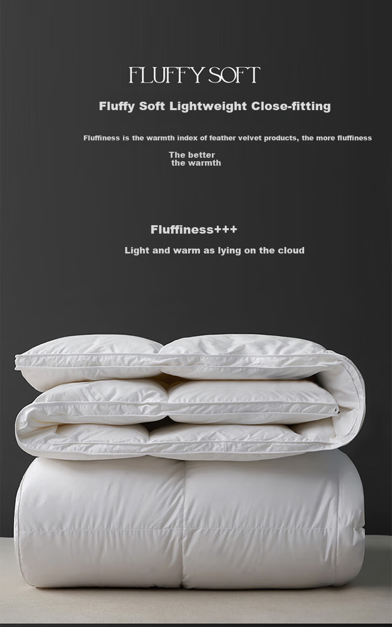 Wuyinliangpin 100% White Goose Down Comforter, Feather And down Duvet Winter Quilt Approximately 8 Jin [Filling 2800g] 200*230cm White 11