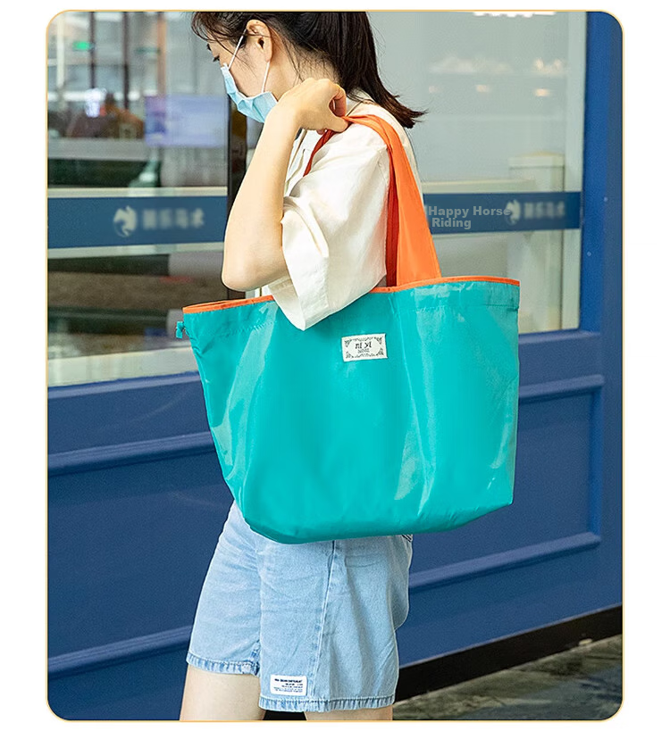 Banzheni Shopping Bag, Large Capacity, Foldable, Portable for Travel, Eco-Friendly, Grocery Bag, Thickened, Handheld, Waterproof Canvas Tote 8