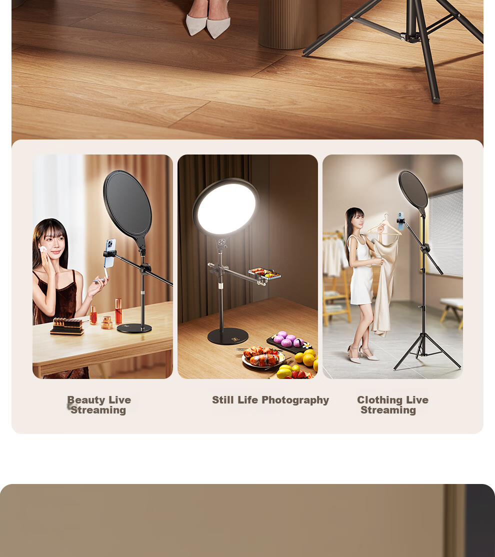 Xiaotian Live Streaming Fill Light, Studio-Specific Photography Fill Light, Indoor Photo And Video Lighting, Portrait Beauty Light, Live Streaming Specialized Lamp, Desktop Jewelry Face Light, Soft Light, Floor-Standing Light 23