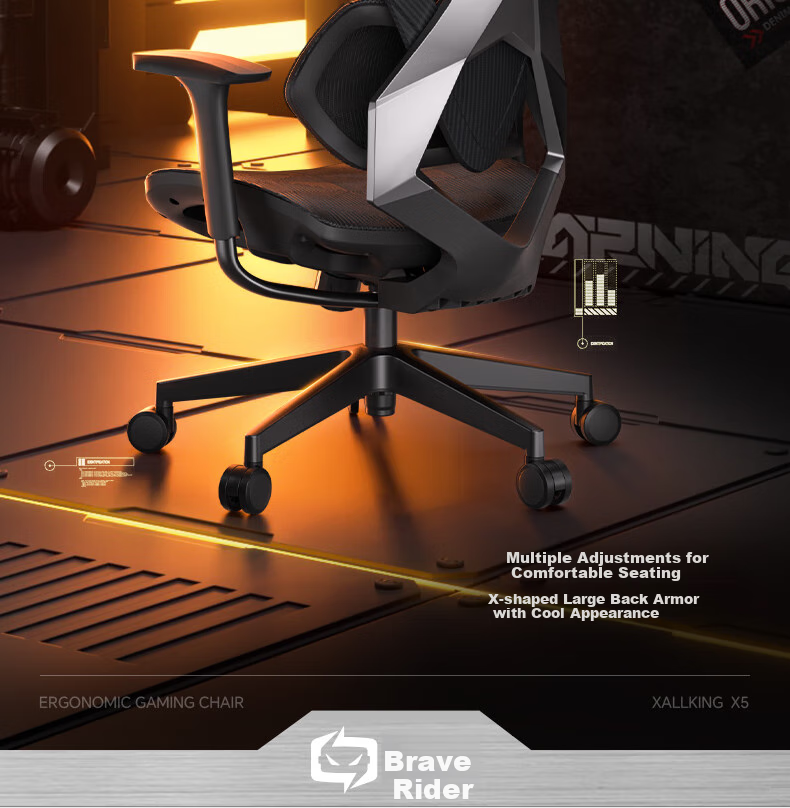 Xiaoqi X5 Gaming Chair, Ergonomic Chair, Gaming Computer Chair, Office Student Home Use, Dual C Lumbar Pillow, Reclining, Long Sitting without Fatigue 3