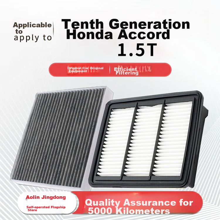 Aolin Air Conditioning Filter Set + Air Filter Cleaner for Honda 2018-2022 Accord 10th Generation - 1.5T 1