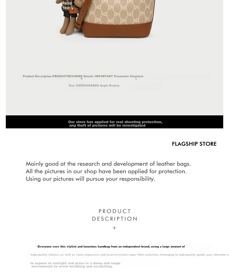 Aiqinghai Handbag, Women's Crossbody Bag, Shoulder Bag, Large Capacity Bucket Bag, Practical Birthday And Mother's Day Gift for Mom 2