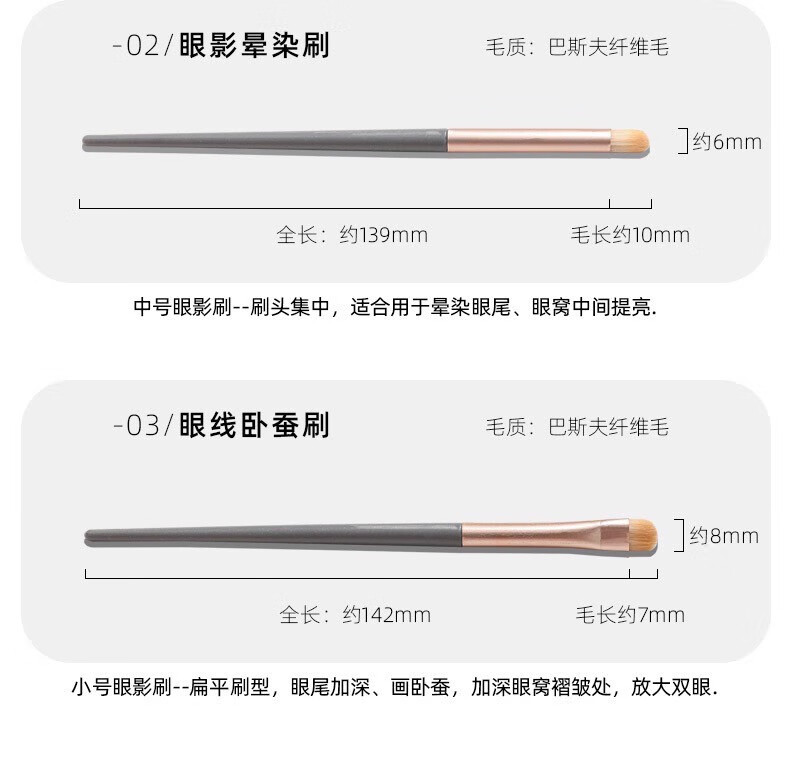Dikalu Beginner's Makeup Brush Set: Eyeshadow Brushes, Detailing Eye Shadow Brushes, And 3-Piece Brush Set 2