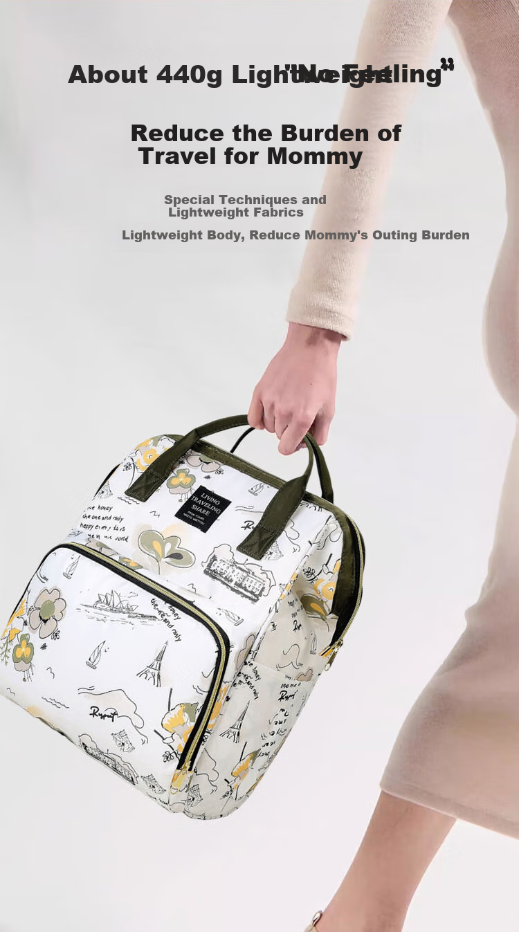 Aibaoshi Mommy Bag Multifunctional Backpack Milk Bag Large Capacity Outdoor Maternity Bag Hospital Bag Paris Impression M391 4