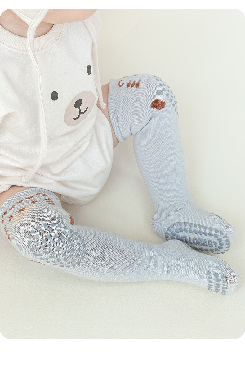 Growth Baby Knee-High Socks Spring Autumn Over-the-Knee Non-Slip Silicone Crawling Indoor Toddler Floor Socks 1