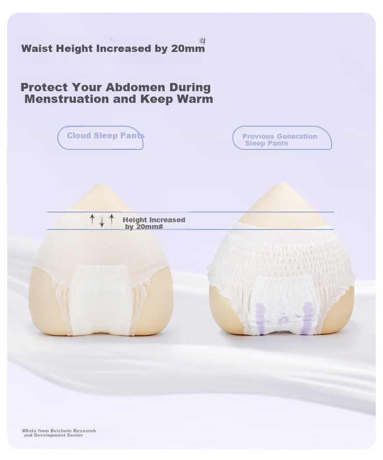 Beishute Cloud Sleep Pants, Ultra-Thin Seamless Antibacterial Night Use Panty-Style Sanitary Napkin, L Size, 4 Pieces, Sold by JD, Sleep Pants 8