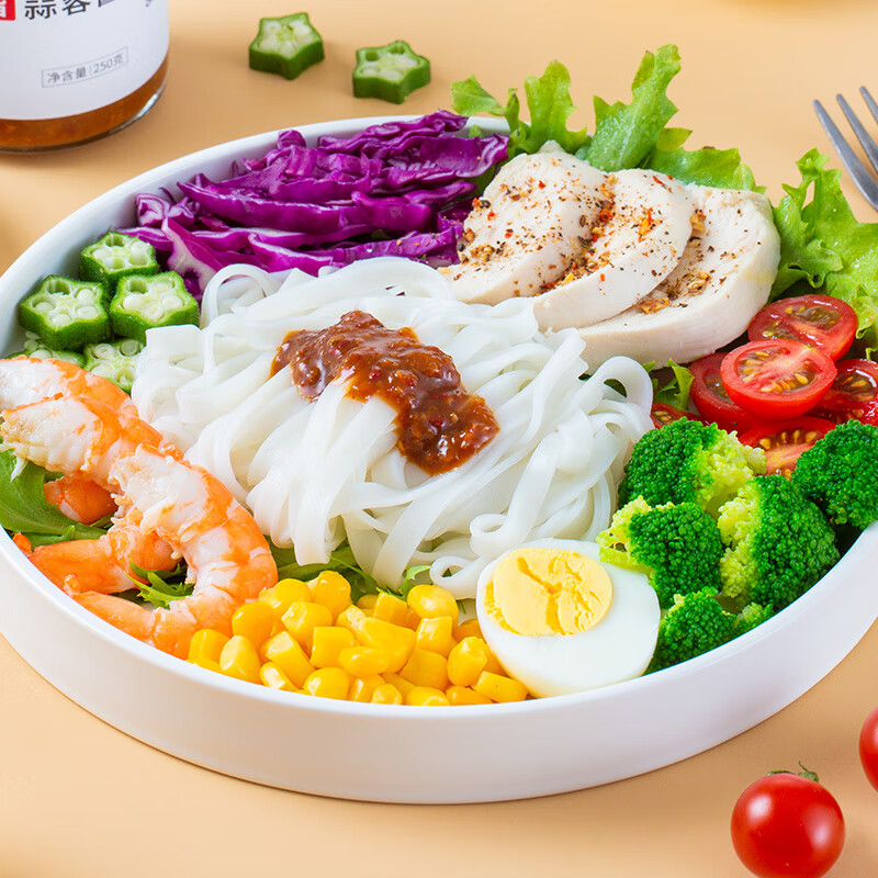 云山半0脂肪蒜蓉酱辣椒酱250g低脂0添加蔗糖辣酱生蚝烧烤拌面轻食沙拉酱