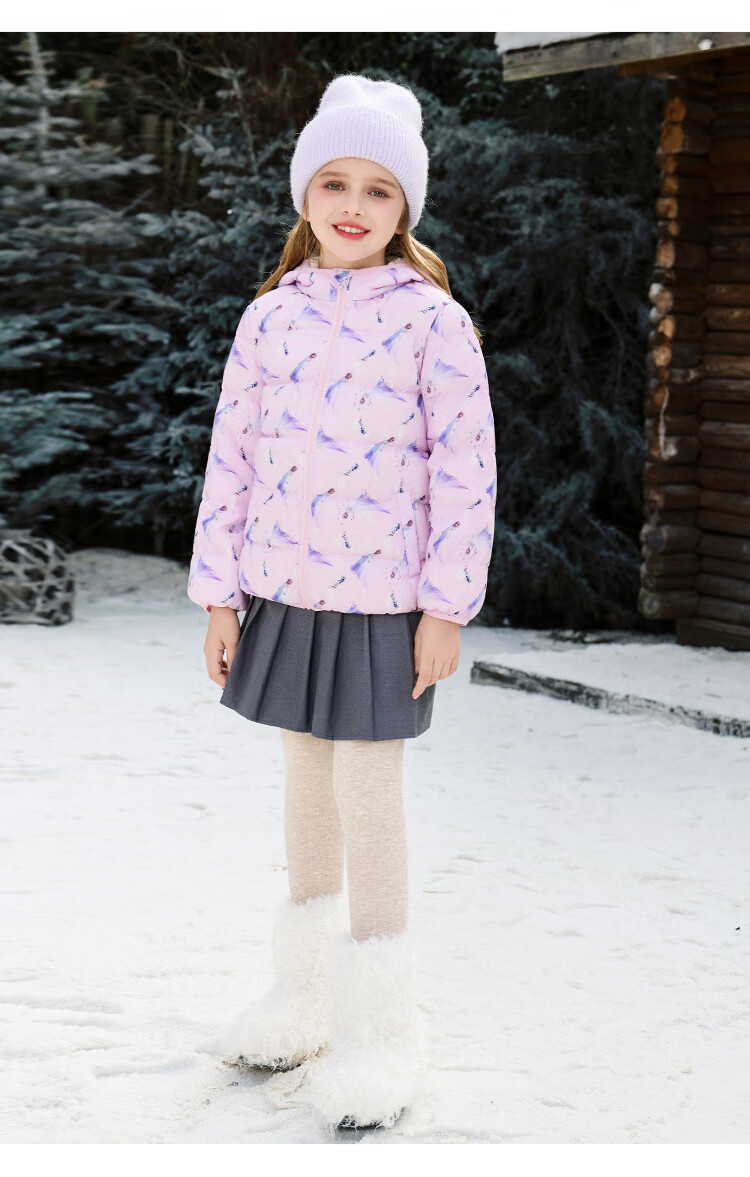 Disney Children's Lightweight Down Jacket Girls Cotton Coat 2026 Autumn Winter New Baby Short Down Jacket 7