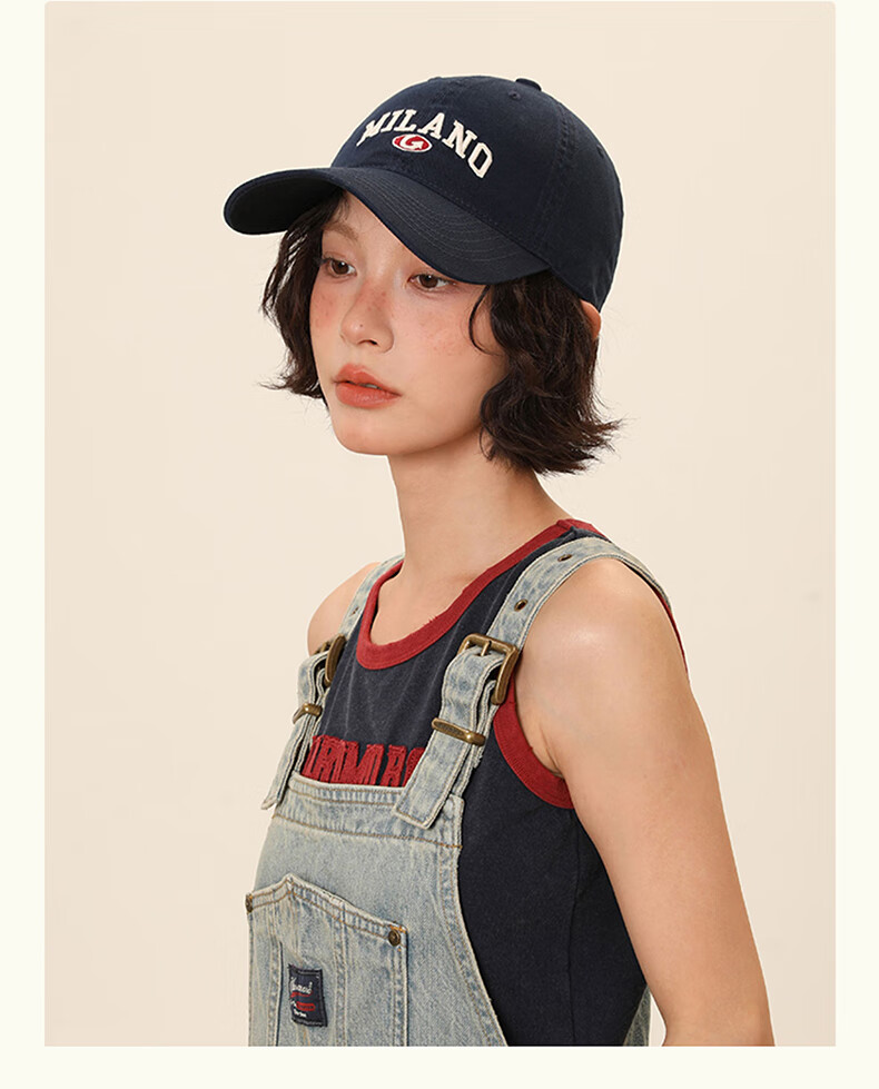 Jian Cai Original Design Soft Top Baseball Cap Unisex 2025 Spring Summer Fashion Trendy Large Head Circumference Slim Face Duckbill Hat 15