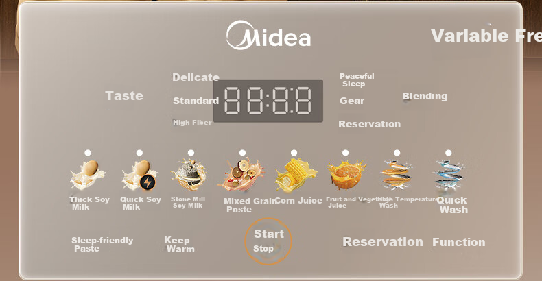 Midea Sleep-Friendly Variable Frequency Series Blender, 1.75L Fully Automatic Multifunctional Baby Food Processor And Soy Milk Maker, Multi-Peptide Nutritious Smooth No-Pulp Blade Disc Removable, Subsidies FC19 30