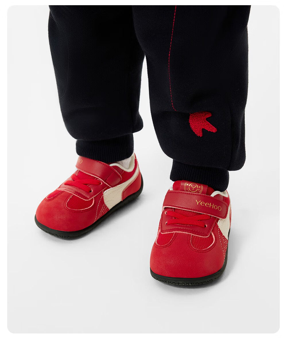 YEEHOO Lightweight Baby Toddler Walking Shoes High Wear-Resistant Boys Antibacterial Non-Slip Soft Sole Girls Casual Shoes 2