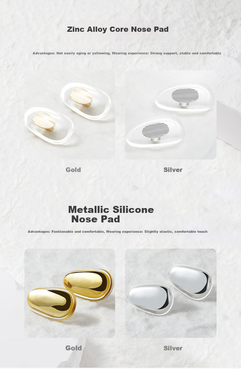 Yanjingbang Titanium Metal Anti-Pressure Mark And Non-Slip Nose Pads, Bridge And Eyeglass Frame Accessories 16