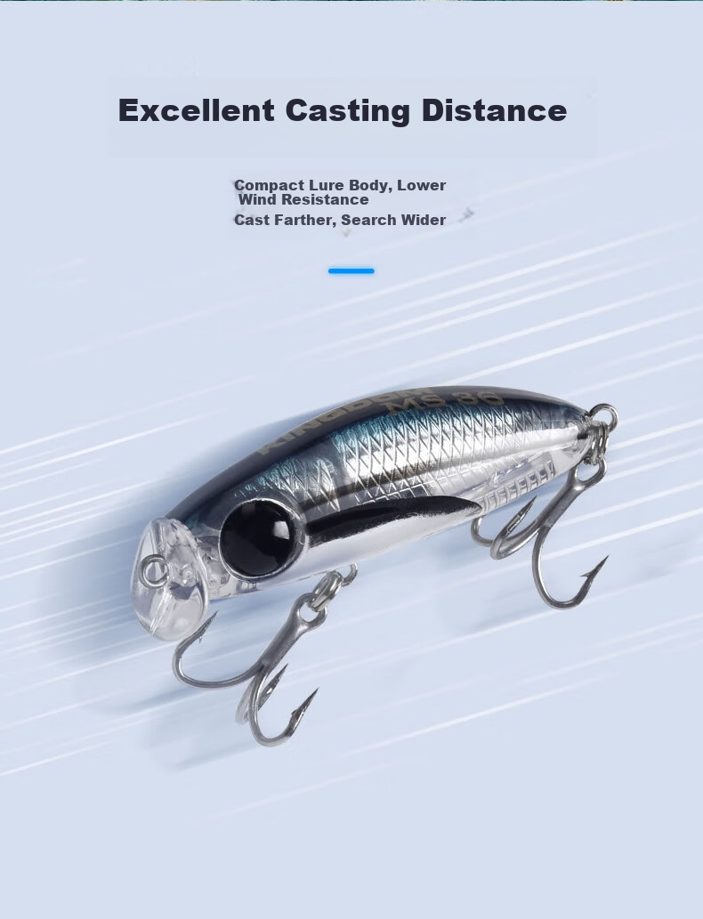 Guowangliya Guowangliya Rice Micro Slow Sink Minnow 2.6g Lure Baitiao Red Eye Bass Bait 6