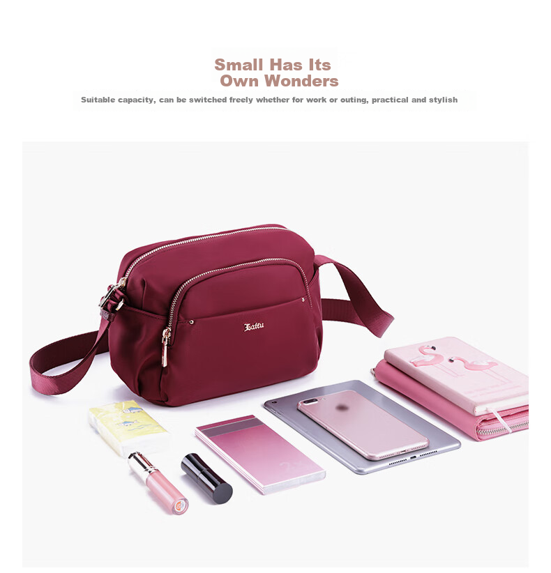 Laifu Women's Crossbody Phone Bag, Casual Fashion Shoulder Bag, Large Capacity Nylon Fabric, Lightweight Birthday Gift 12