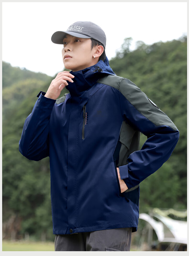 EASTERN CAMEL Couples 3-in-1 Waterproof Outdoor Sports Mountaineering Camping Cycling Jacket Windbreaker 16