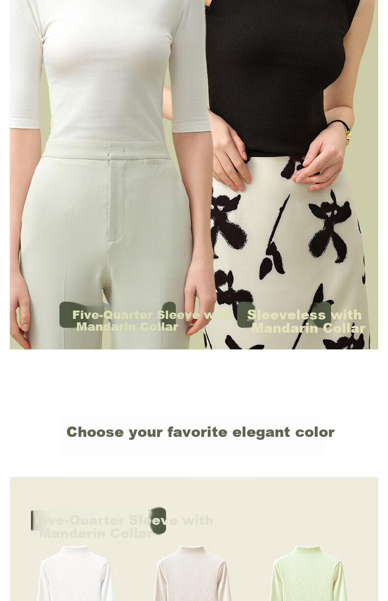 MONTAGUT Modal Cotton Camisole Tank Top for Women, Thin Inner Wear, Sleeveless Undershirt, Half-High Collar Top for Summer 8