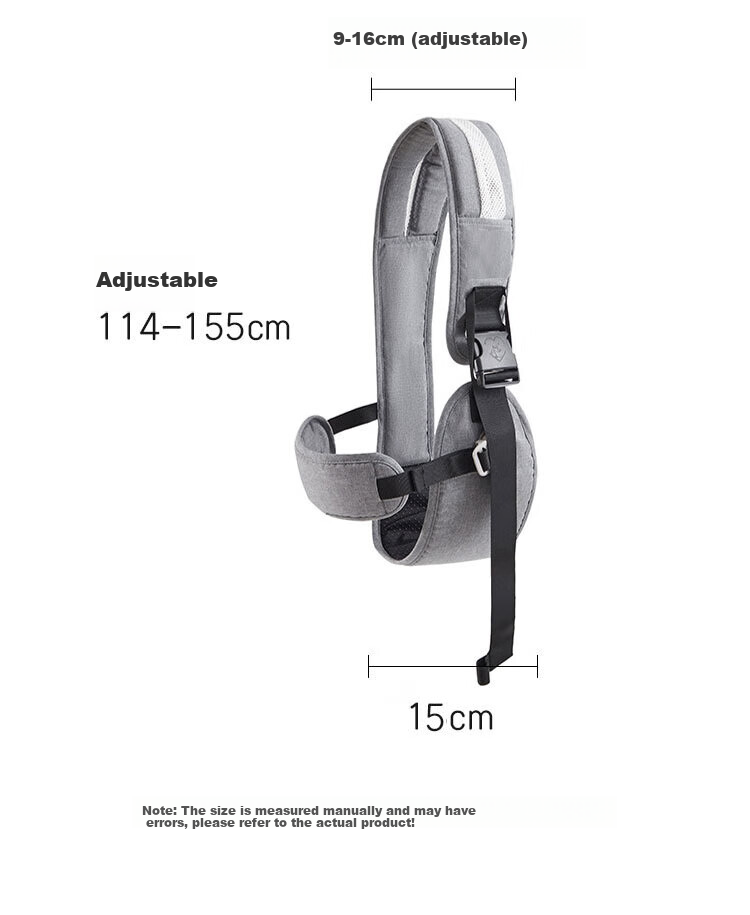 Aibaoshi Baby Carrier Front-Facing Design, Hands-Free Baby-Carrying Aid, Crossbody Strap Waist Stool, Upgraded Waist Protection, Energetic Gray M353 10