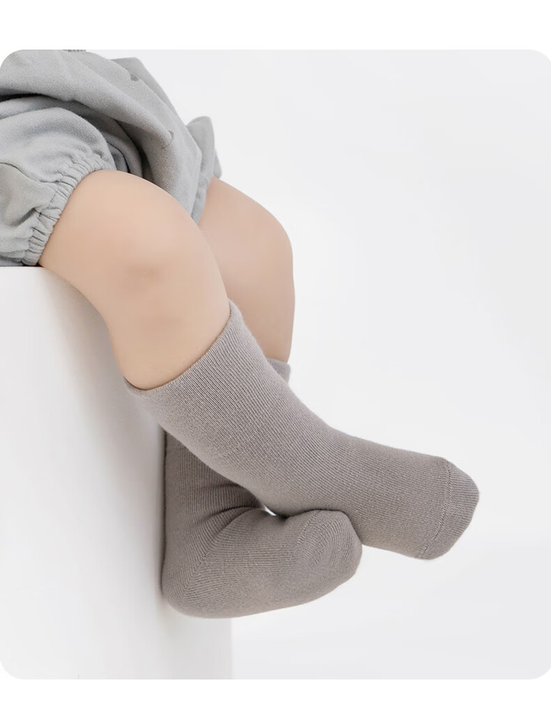 Growth Baby Socks Pure Cotton Class A Spring Autumn Newborn Mid-Calf Antibacterial Seamless Soft Cuff Non-Restrictive Children's Socks 4