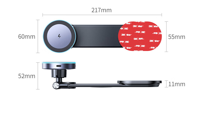 UGREEN Car Wireless Charger, Magnetic Car Phone Holder for Dashboard And Center Console, Navigation Mount Compatible with Apple And Huawei Phones 26