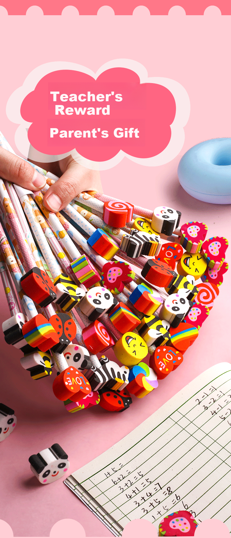 Jinzhi 20 HB Cartoon Pencils, Elementary School Student Prizes, Blind Box Pens, Kindergarten Cartoon Stationery, Cute Writing Pencils, Graduation Reward Gifts, Beginner Writing Pens, Rewards 5