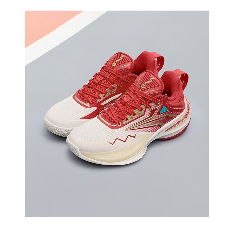 361° Battle Axe Kids Basketball Shoes 25 Youth Professional Training Liquid Cloud Technology Responsive Anti-Twist Sports Shoes White 35 4