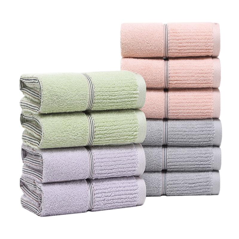 KING SHORE Towels, Xinjiang Cotton Class A Soft Absorbent Face Towels, Sports Face Washing Towels Set, Extra Large And Thick, Pack of Te