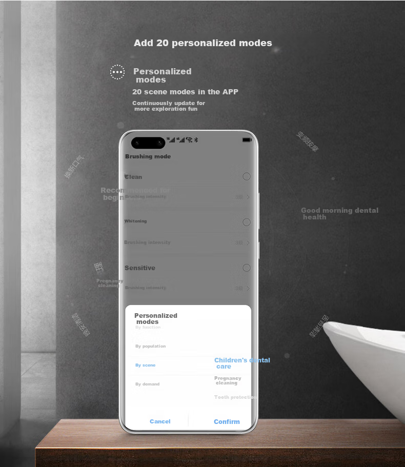 Hongmengzhixuan Libo De Intelligent Sonic Toothbrush Star Diamond, Electric Toothbrush for Adults, Couples' Style, Birthday Gift for Boyfriend Or Girlfriend, Wedding Gift 6