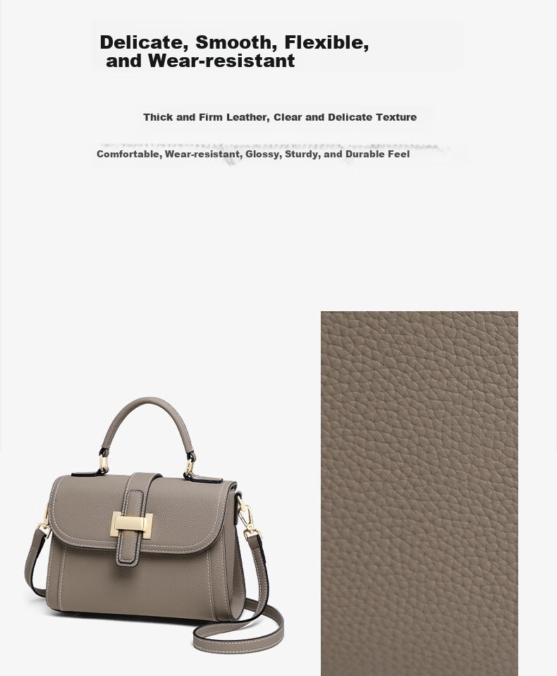 Aiqinghai Leather Handbag, Women's Crossbody Bag, Shoulder Bag, Large Capacity, Practical Birthday And Mother's Day Gift for Mom 5