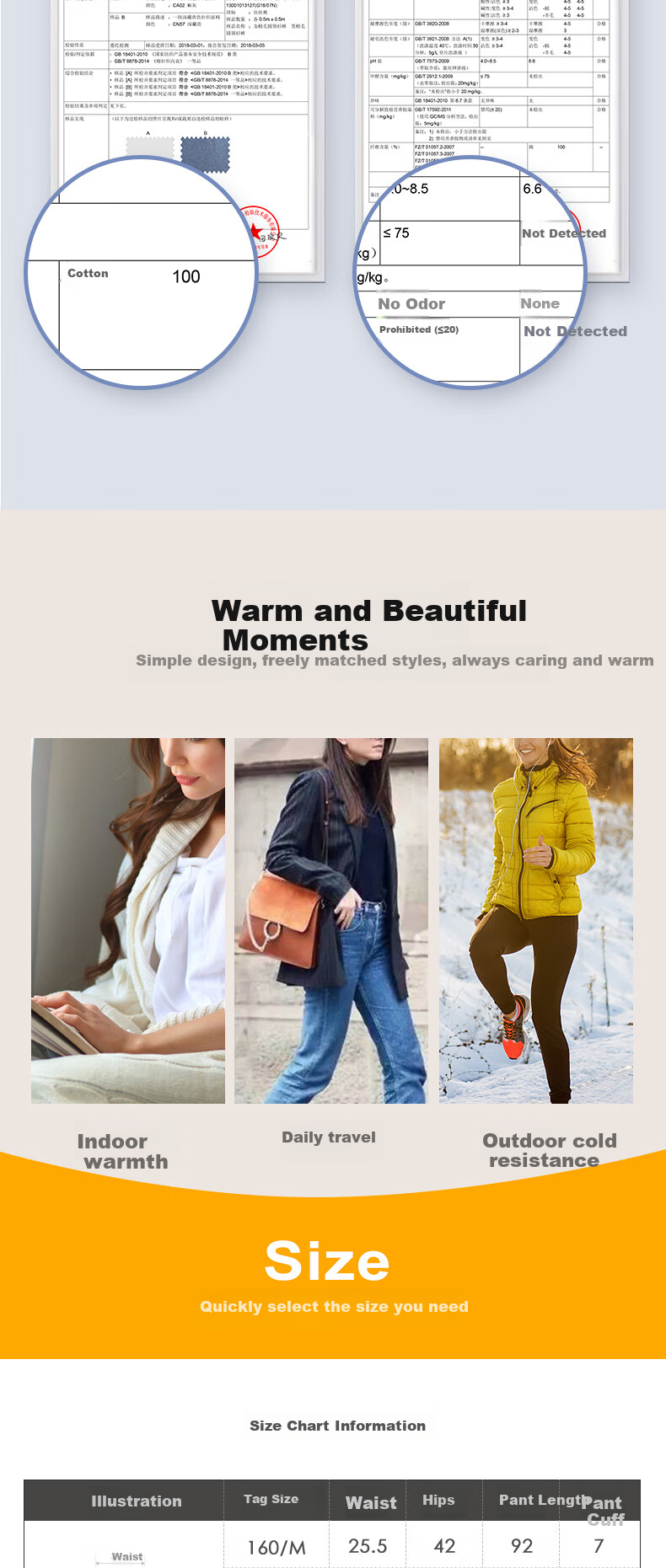 Yiershuang [First-Class 100% Pure Cotton] Women's Autumn Long Johns, All-Cotton Thermal Underwear, Plus Size Base Layer, Autumn And Winter Cotton Pants for Wome 11