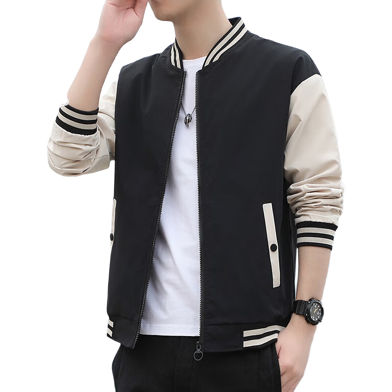 TUCANO Men's Spring Autumn Baseball Collar Casual Jacket Sport Comfortable Fashion Top Green 4XL
