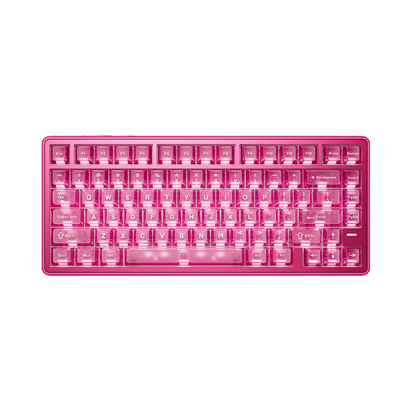 VGN Neon Ultra Gaming Edition Tri-Mode Wireless Magnetic Axis Keyboard RT Esports Custom Mechanical Hot-Swappable Web-Driven Shenqi Switch Tri-Mode Rose Red Mist Transparent