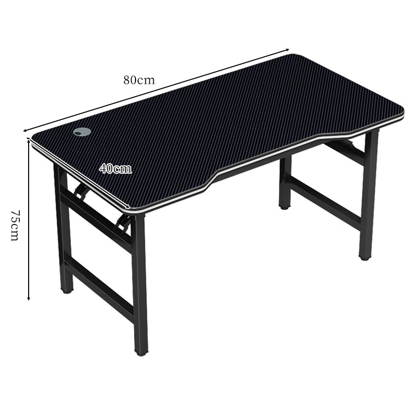 Anerya No-Installation Computer Desk Desktop Home Gaming Office Writing Desk Bedside 80x40cm