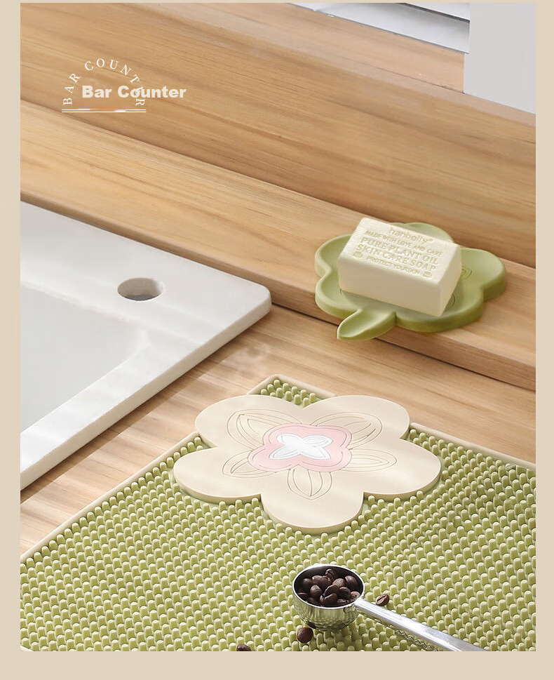 Fanyejia Soft Rubber Soap Dish Set of 2, Draining Bathroom Washbasin Soap Holder, Creative Drainage Soap Storage Rack for Dormitory 8
