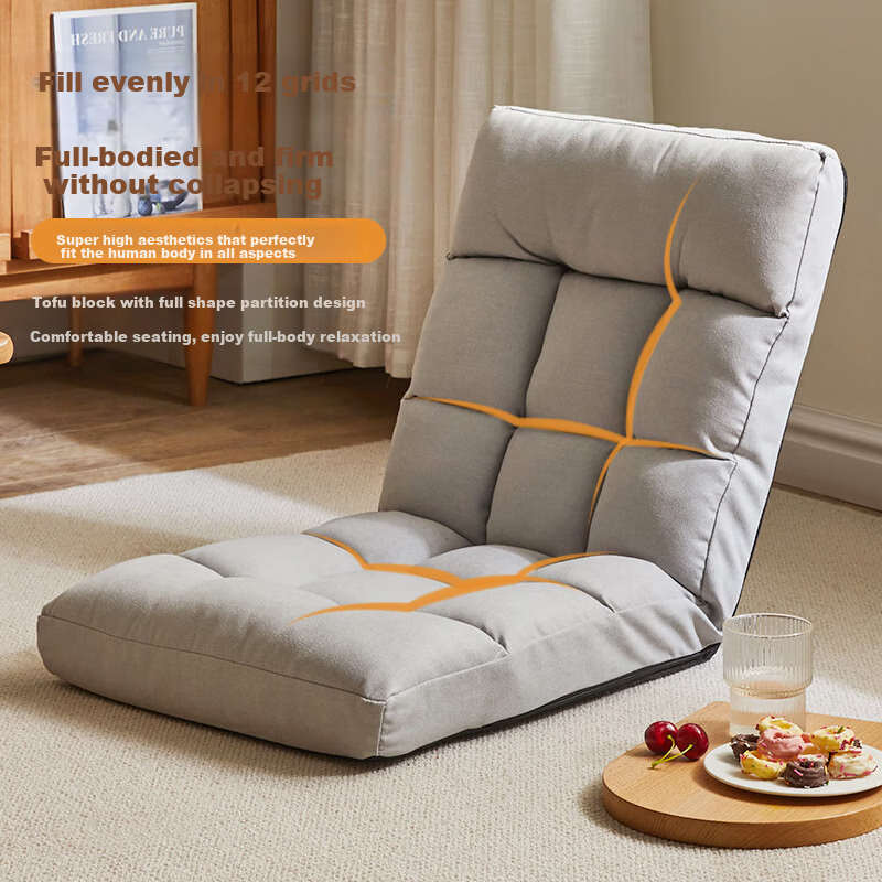 JIAYI Lazy Sofa, Can Lie Down And Sleep, Bed Chair, Tatami Sofa Chair, Bedroom Backrest Chair, Balcony Bay Window Cushion Chair